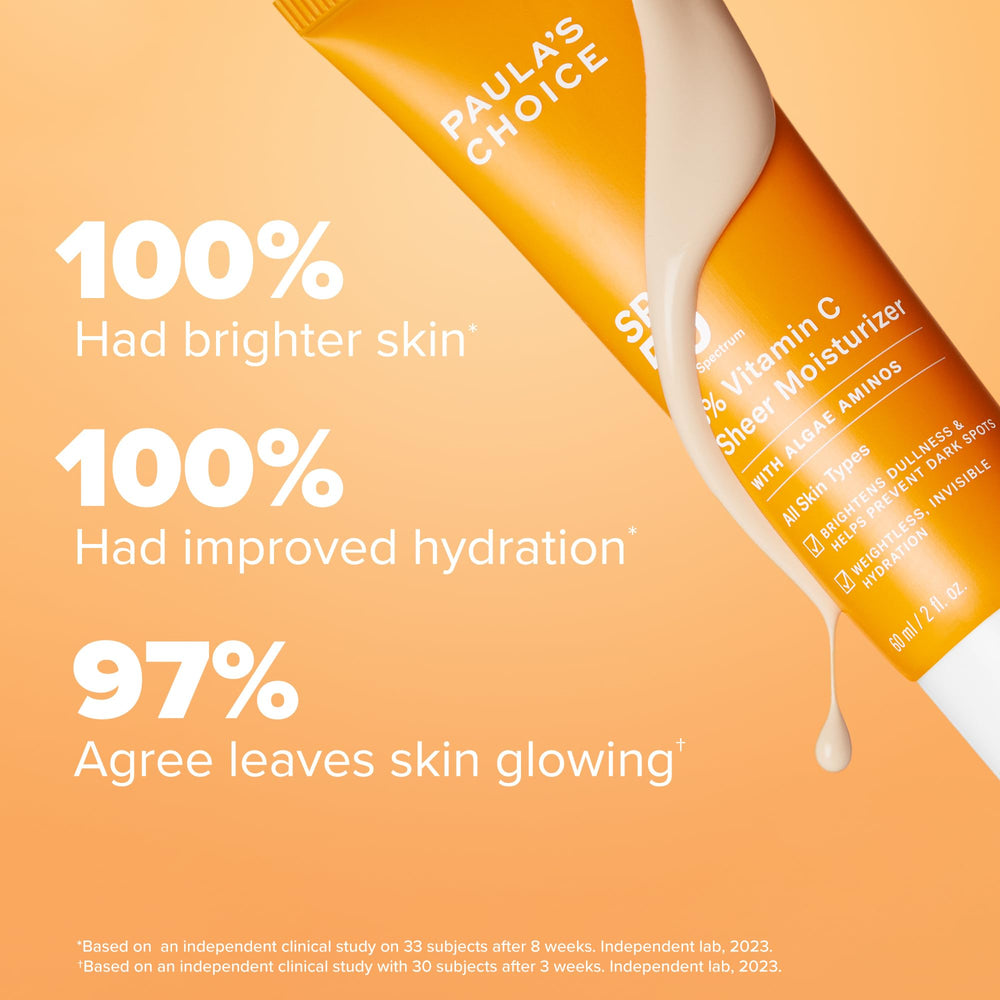 Paula's Choice 5% Vitamin C Sheer Sunscreen with amino acids for barrier support.