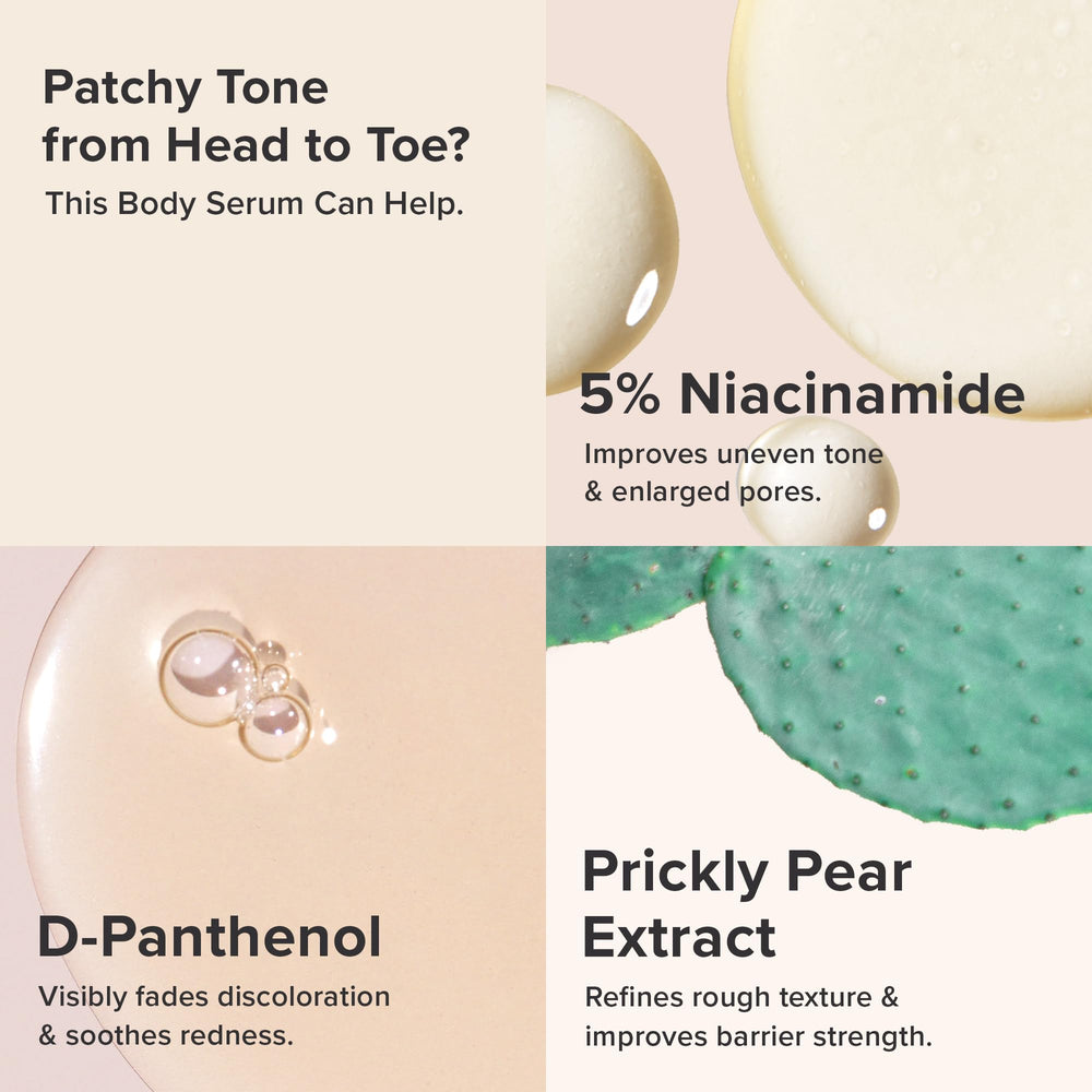 Paula's Choice body treatment on arms and legs promotes even tone with prickly pear