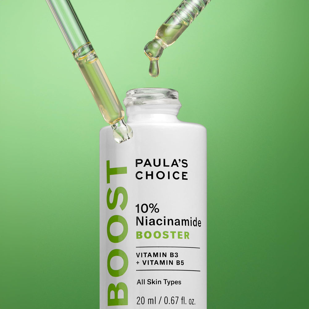 Usage cue for Paula's Choice BOOST showing easy integration with moisturizer