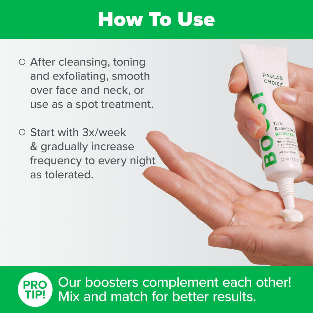 Lightweight texture showing quick absorption of the booster.