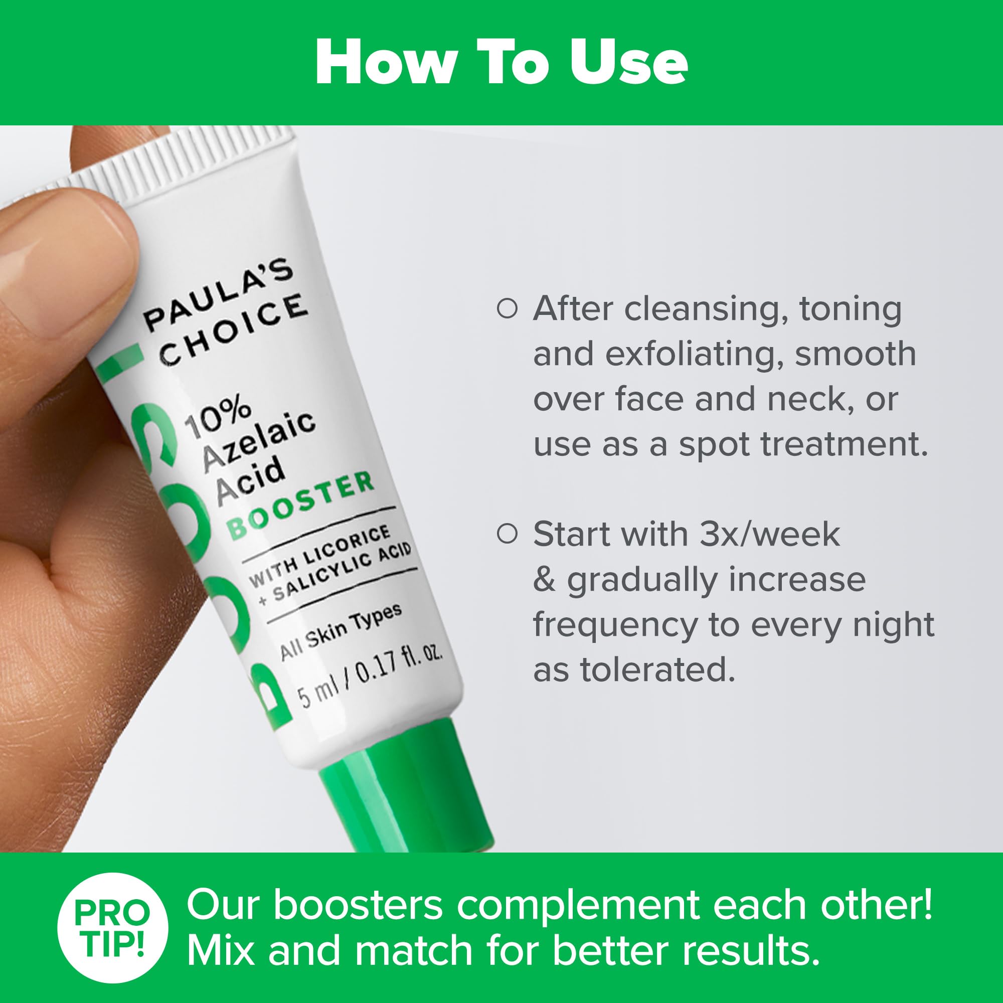 Paula's Choice Boost licorice extract ingredient highlights brightening tone.