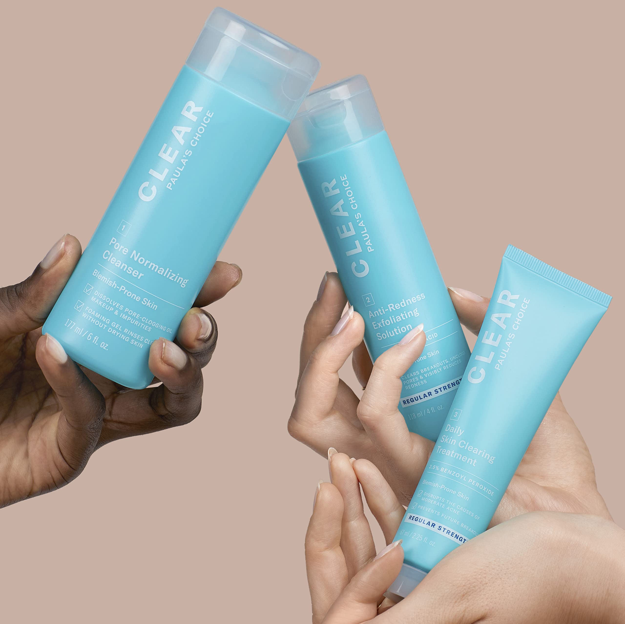 Paula's Choice brand logo reinforces credibility and science-backed skincare.