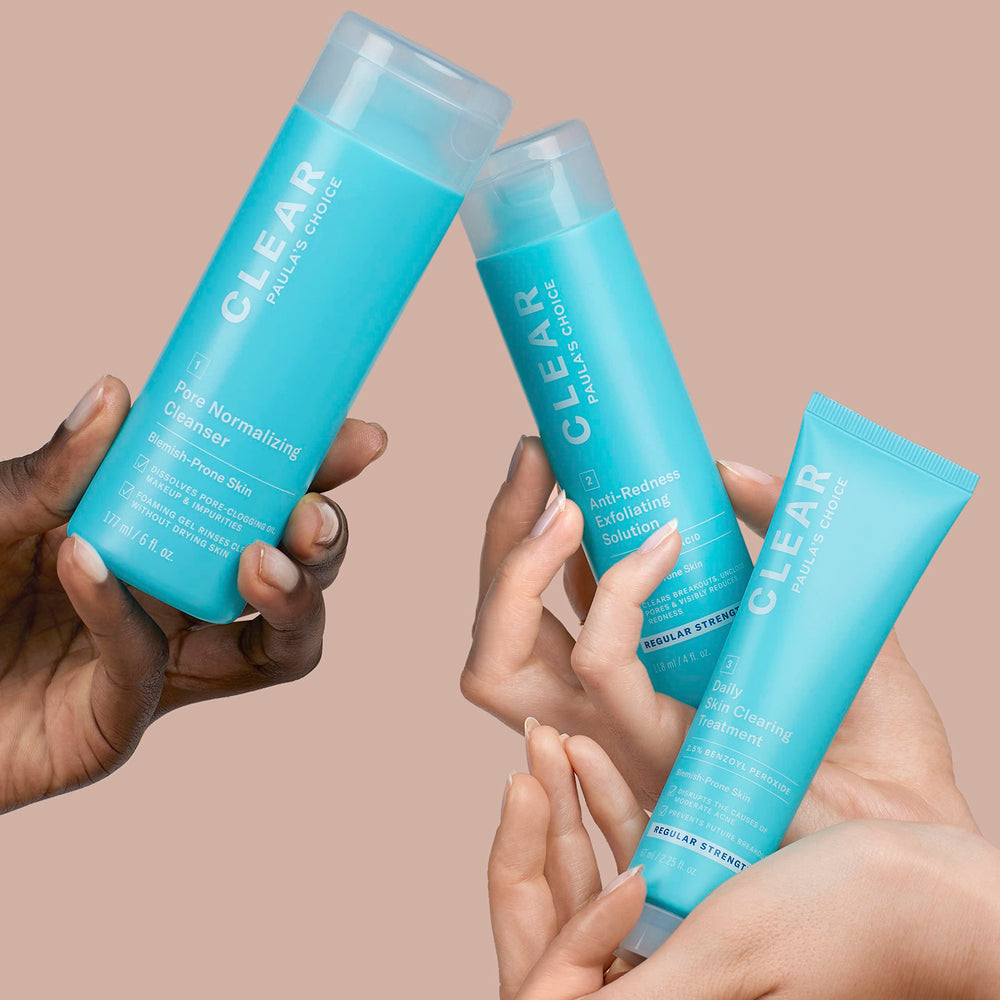 Paula's Choice brand logo reinforces credibility and science-backed skincare.