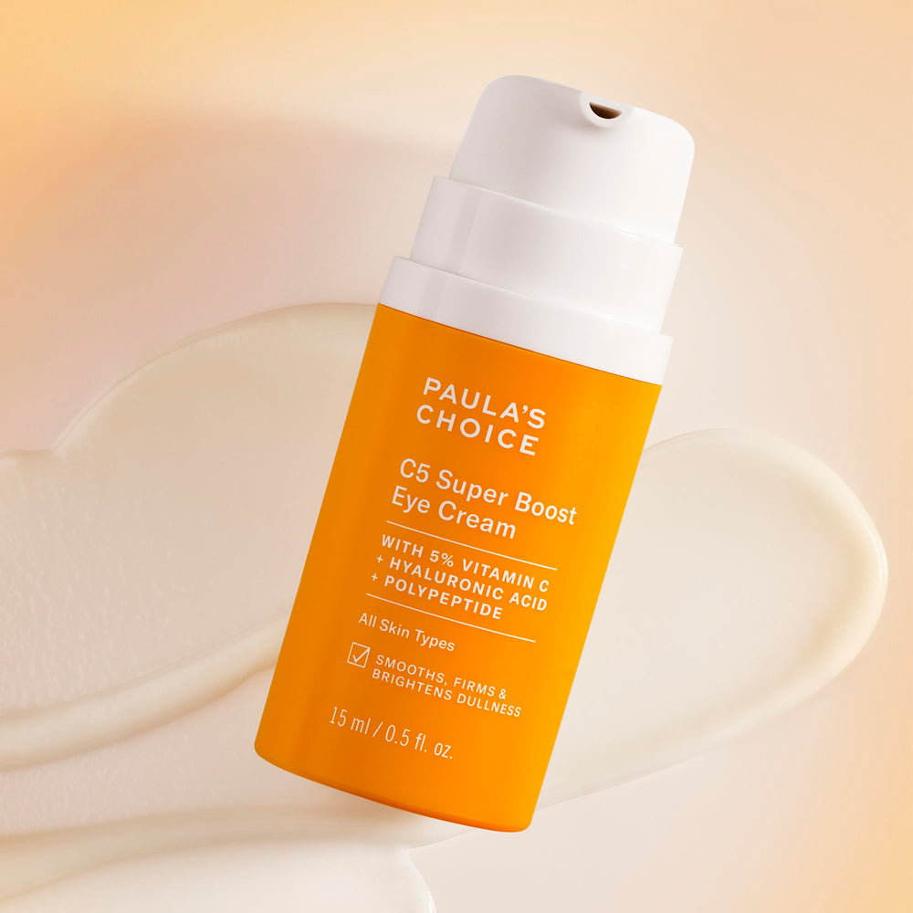 Under-eye area application shot emphasizing reduction of puffiness and improved texture