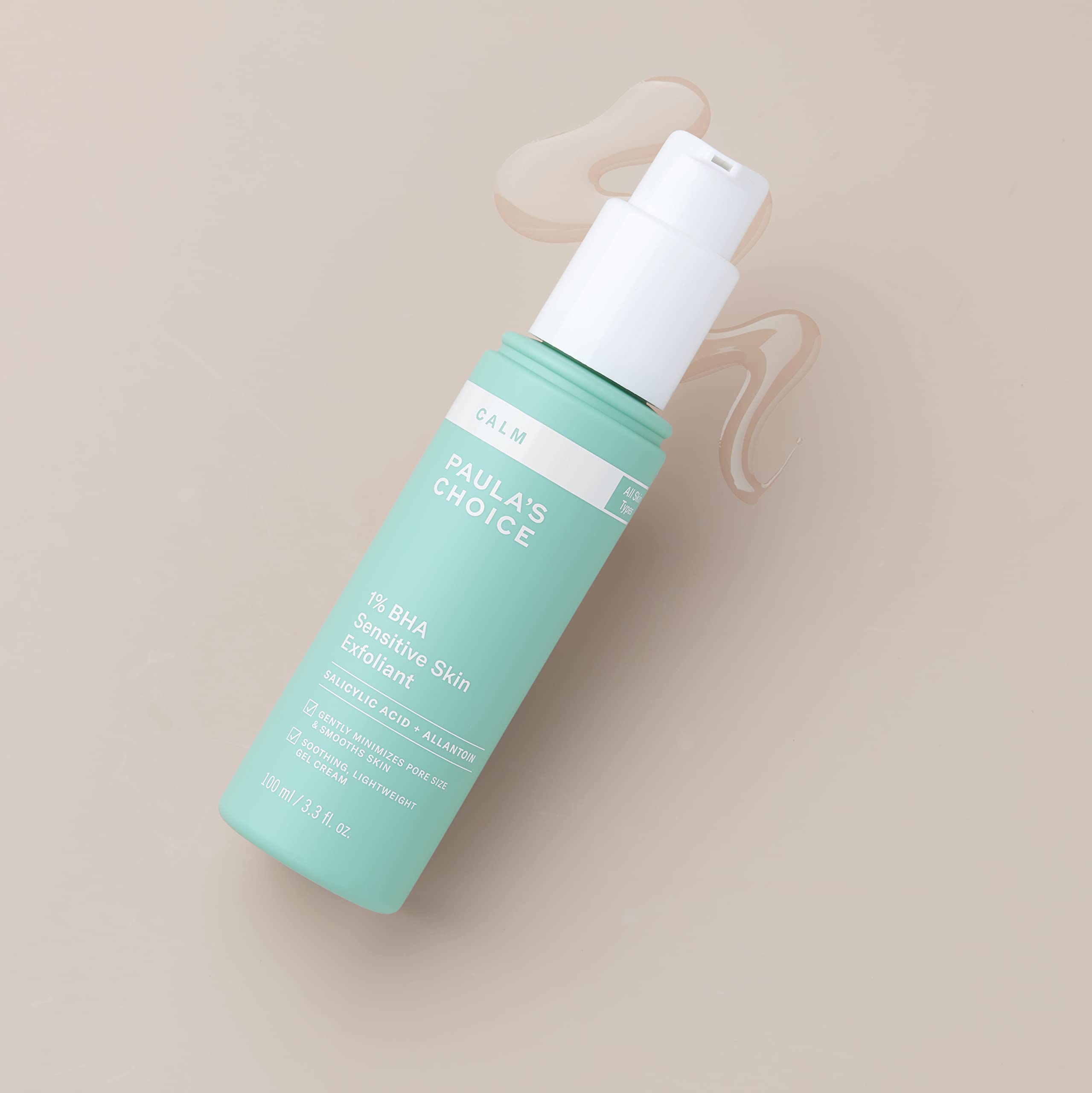 Paula's Choice CALM 1percent BHA calming ingredients close-up evokes soothing benefits.
