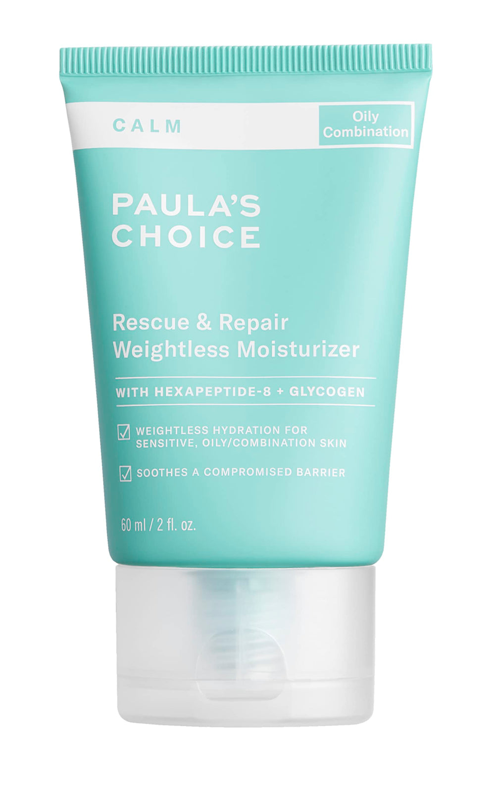 Paula's Choice CALM Intensive moisturizer bottle in fragrance-free packaging.