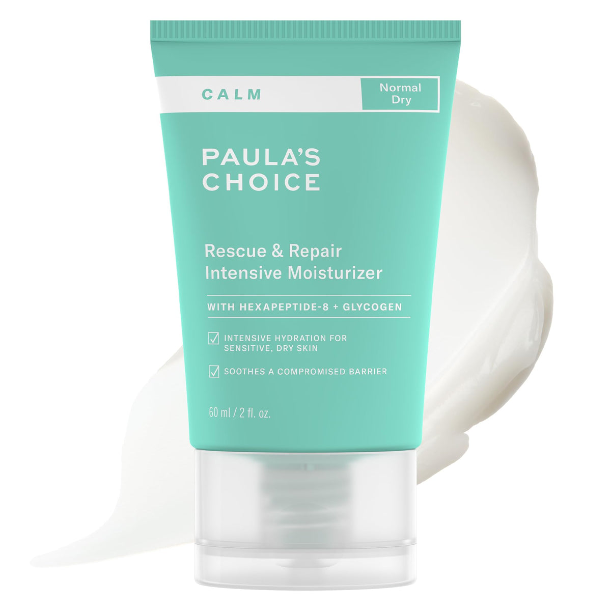 Paula's Choice CALM Intensive Moisturizer bottle showing fragrance-free hydration for sensitive skin