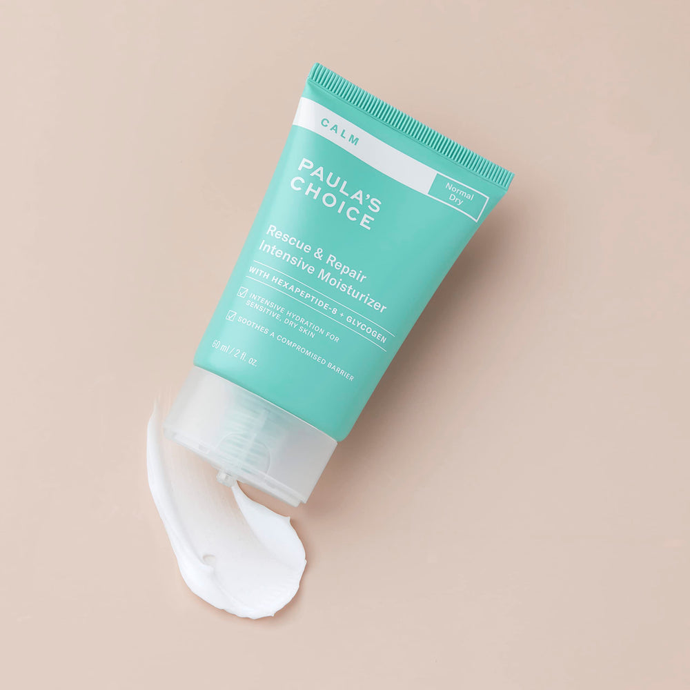 Paula's Choice CALM packaging box emphasizes fragrance-free formula for sensitive skin
