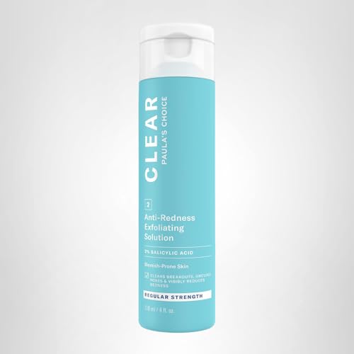 Product photo of Paula's Choice CLEAR Exfoliating Solution notes 2% salicylic acid for pores.