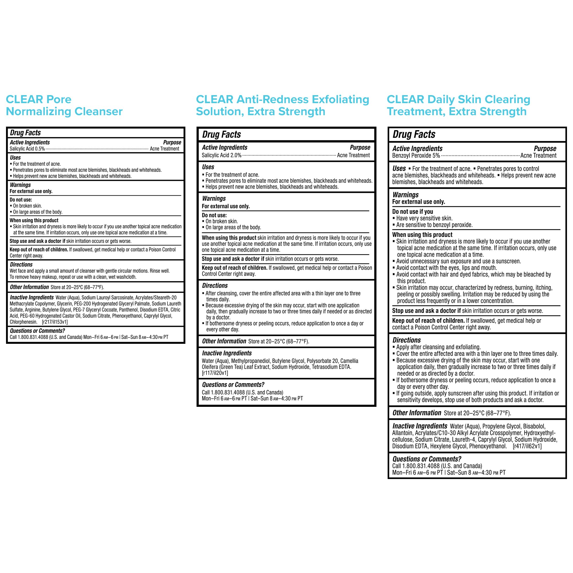 Label highlighting science-backed formulas inside Paula's Choice kit.