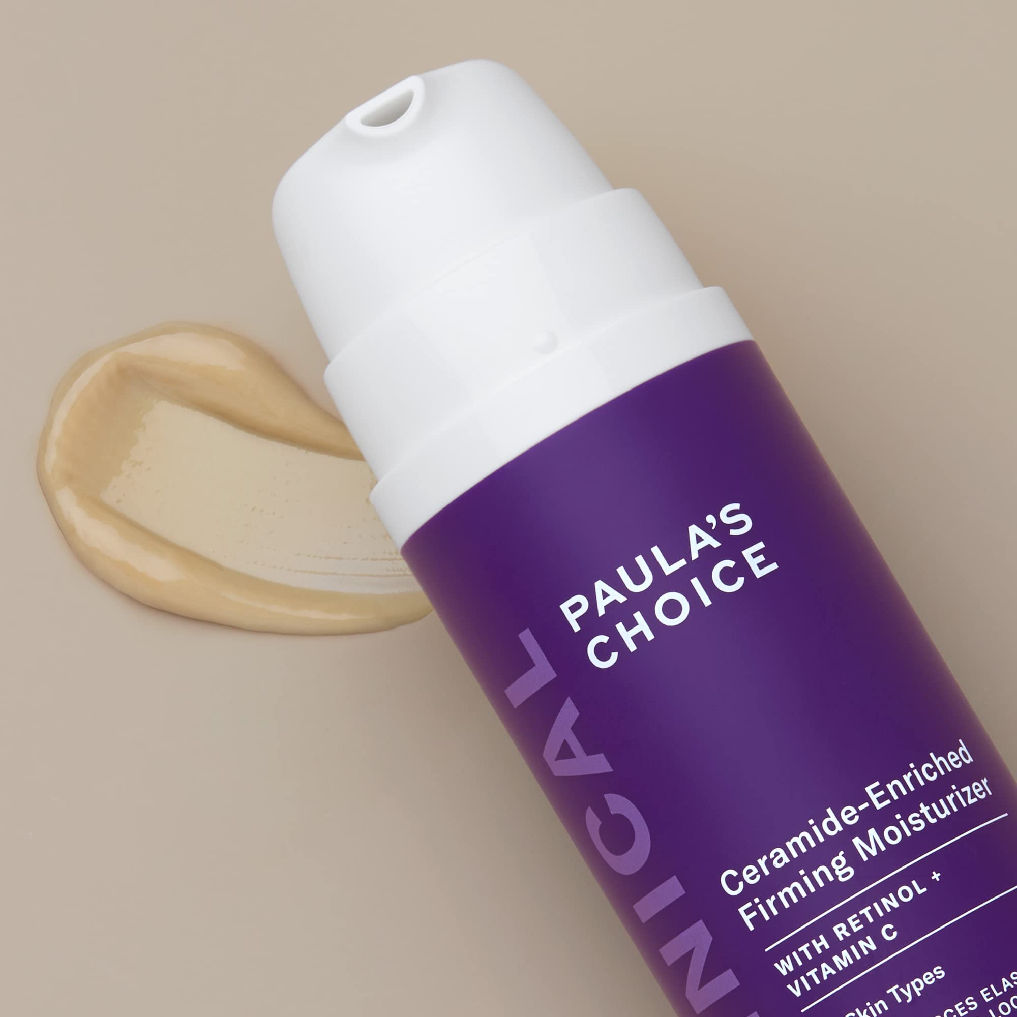 Creamy Paula's Choice moisturizer spreads smoothly for a firmer, softer feel.