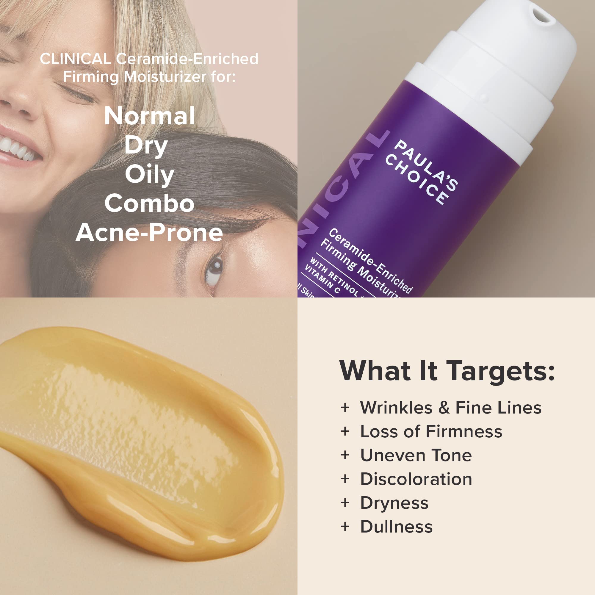 Graphic explains the CollagenSupport Complex of Paula's Choice moisturizer.