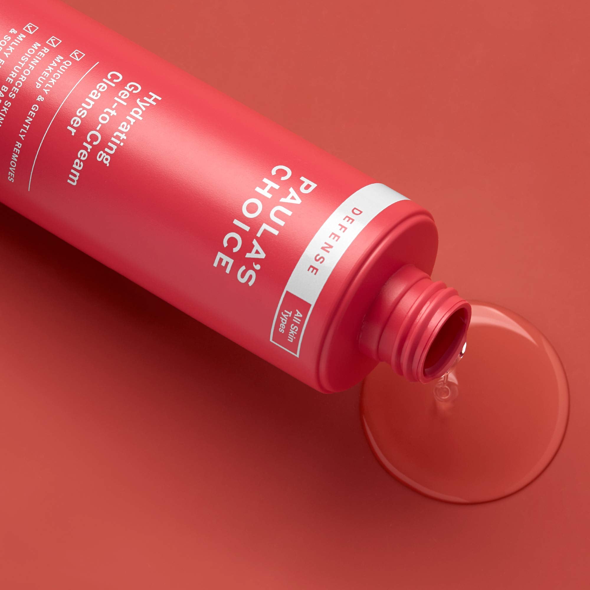 Paula's Choice DEFENSE cleanser removing makeup and debris during rinse