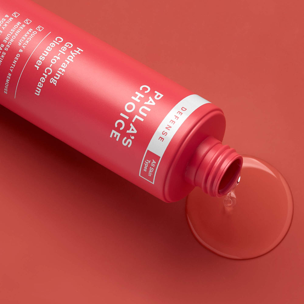 Paula's Choice DEFENSE cleanser removing makeup and debris during rinse