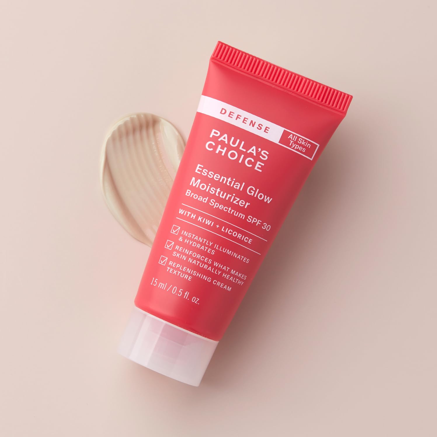 Paula's Choice sun protection close-up highlighting mineral filters in SPF 30 moisturizer.
