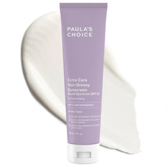 Paula's Choice Extra Care oil-free sunscreen face bottle offering SPF 50 for daily use