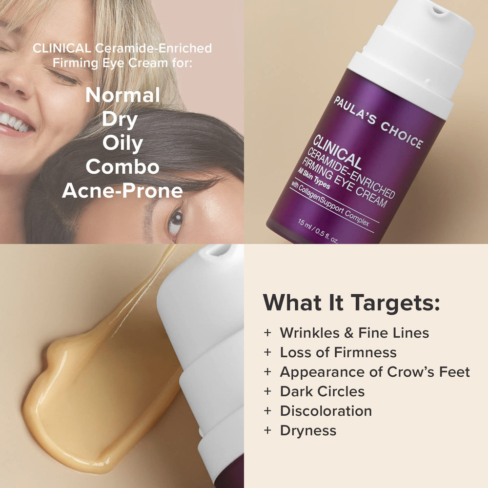 Clinical eye cream with vitamin C and retinol emphasizes brightening