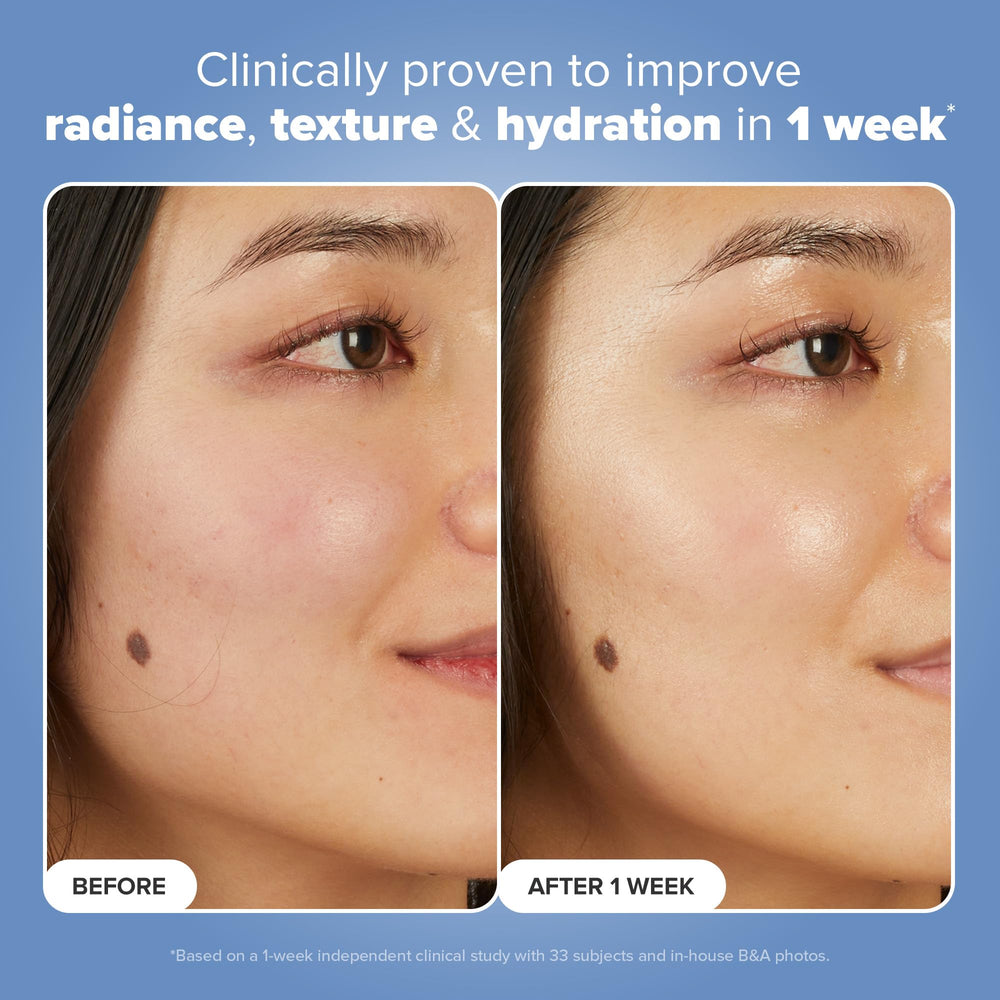 Milky serum texture resting on skin suggests quick absorption and comfort.