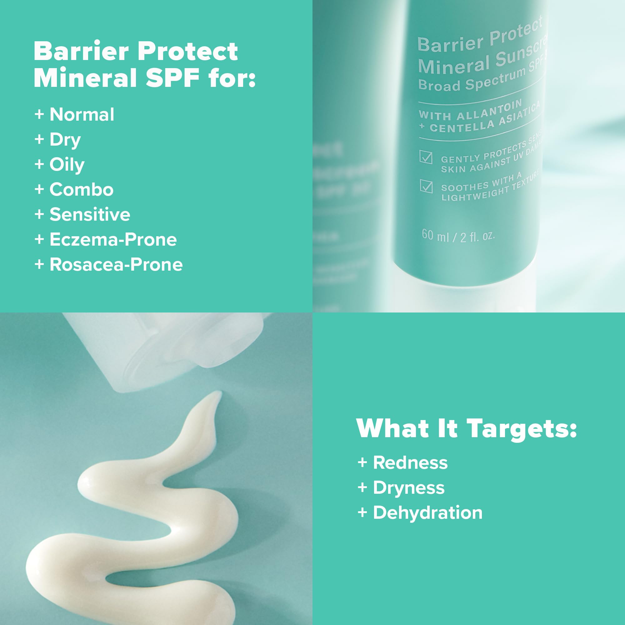 Creamy mineral sunscreen texture close-up ready for daily wear and UV defense.