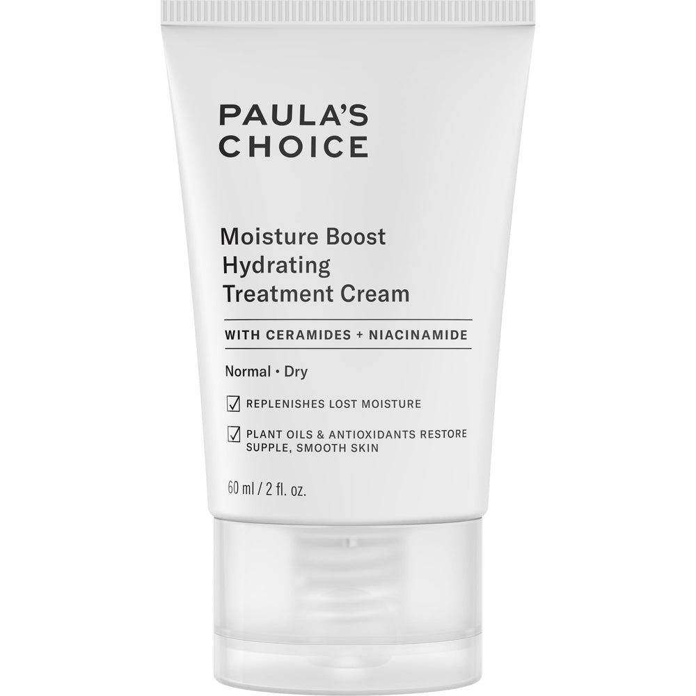 Paula's Choice Moisture Boost jar close-up, rich hydration for dry skin.