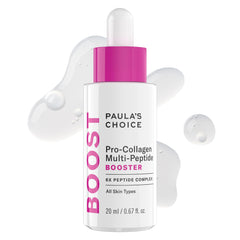 Paula's Choice Pro-Collagen serum bottle shown, fragrance-free formula for sensitive skin.