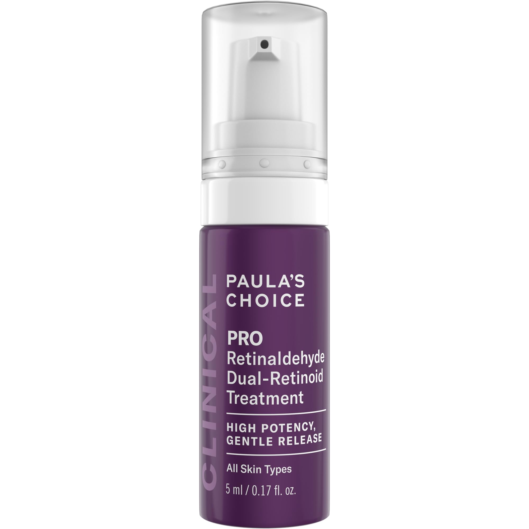 Paula's Choice Pro Retinaldehyde dual-retinoid bottle on a clean surface for daily radiance.