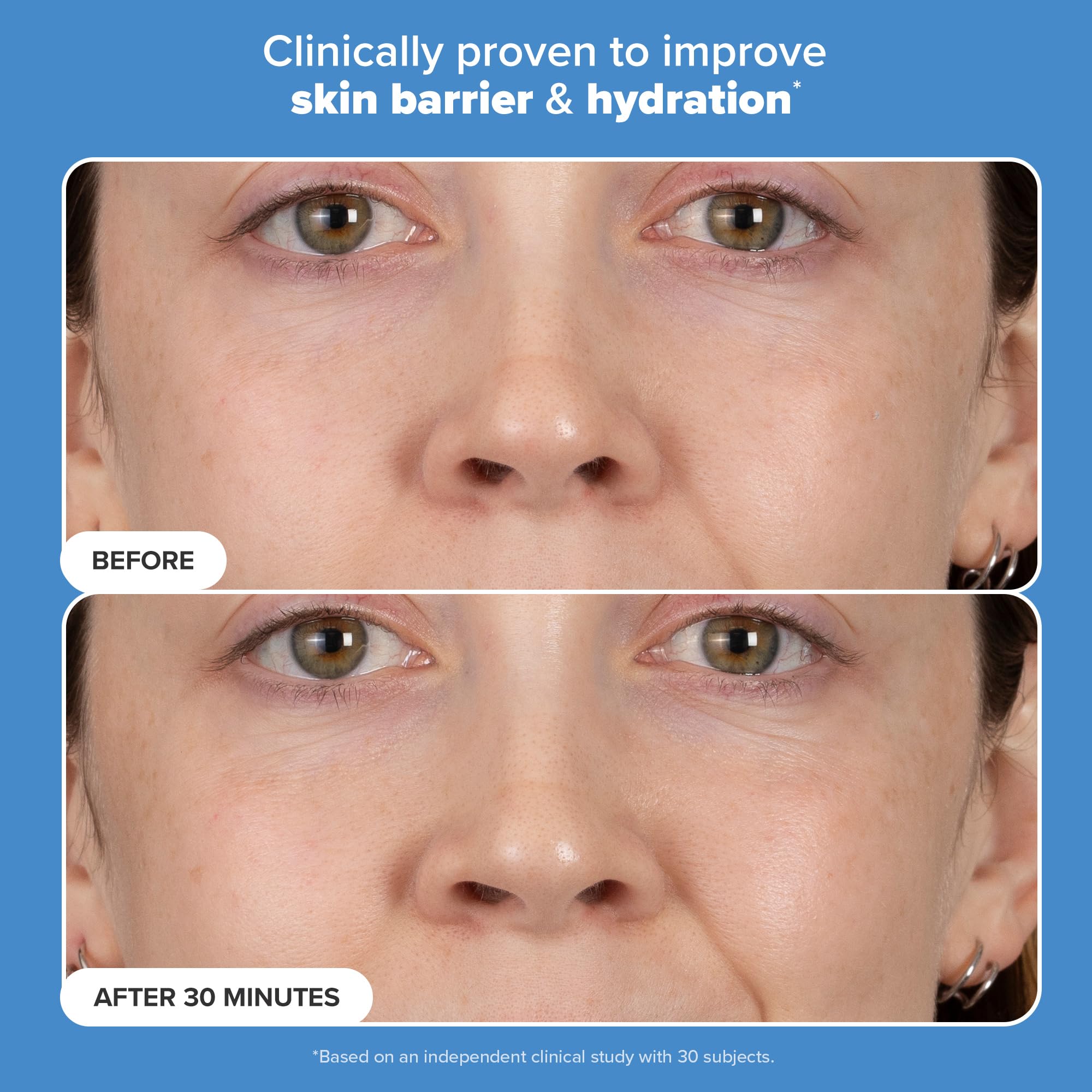 Paula's Choice RESIST Barrier Repair face application demonstrates quick absorption.