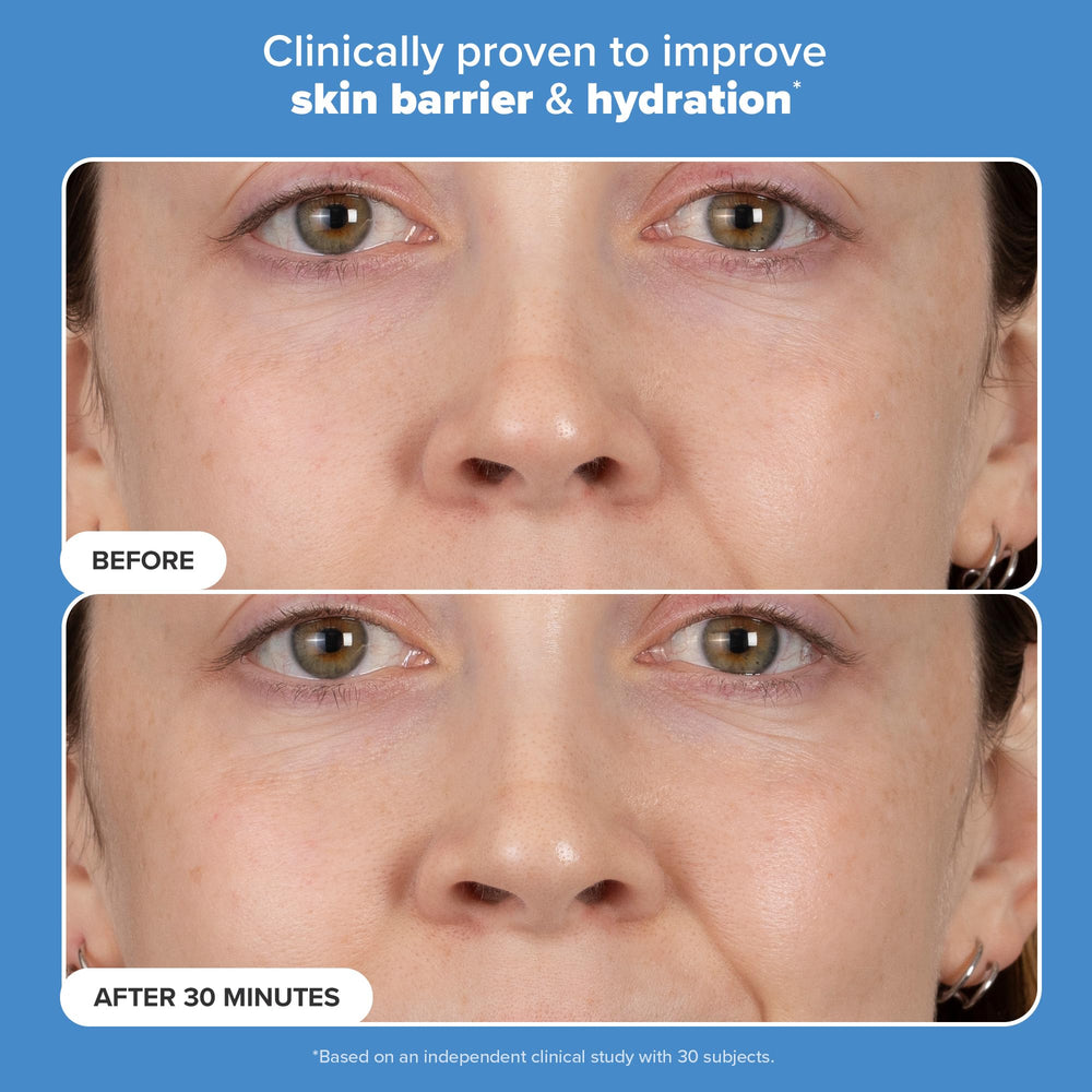 Paula's Choice RESIST Barrier Repair face application demonstrates quick absorption.
