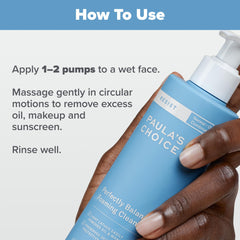 Paula's Choice RESIST cleanser texture image highlights hydrating hyaluronic acid benefits.