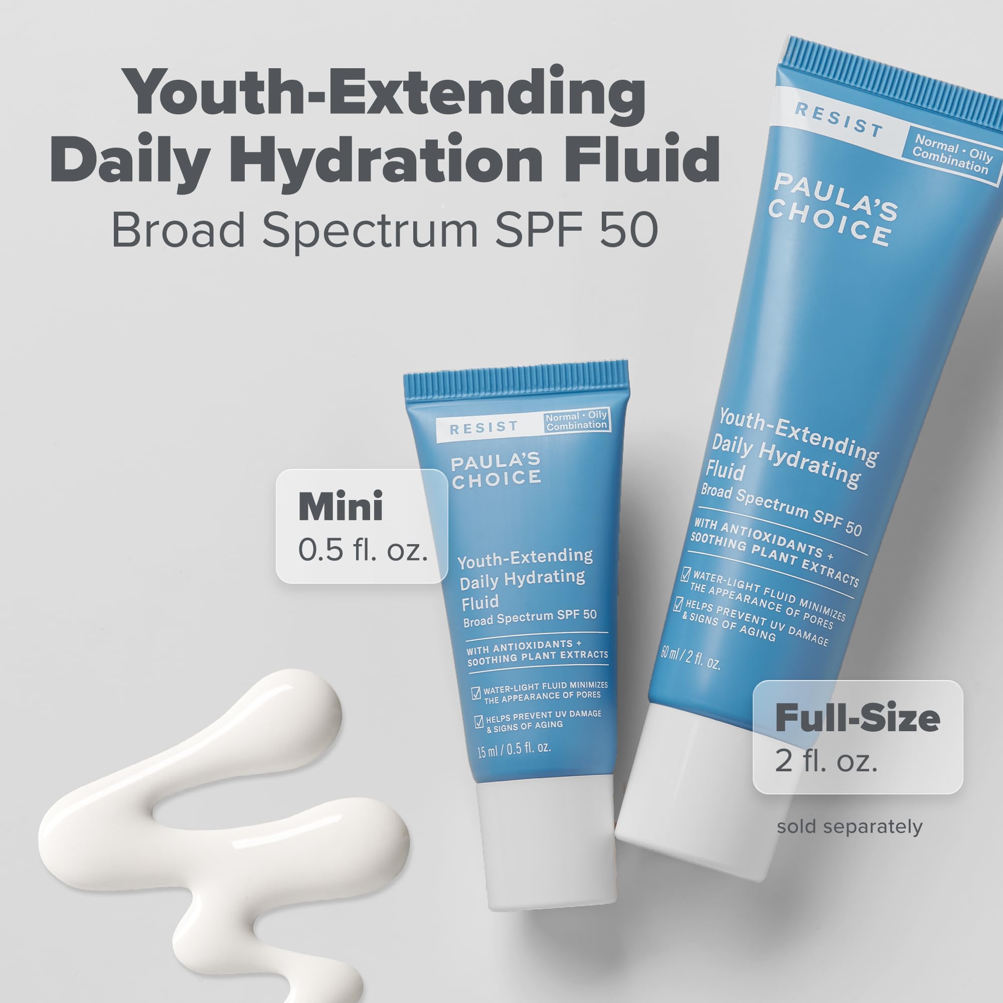 Paula's Choice RESIST SPF 50 finish on skin without heaviness.