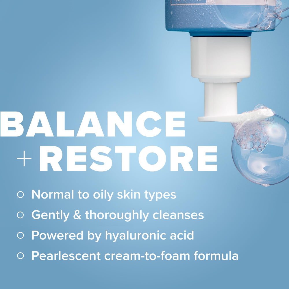 Paula's Choice RESIST foaming cleanser close-up reveals creamy foam for gentle oil removal.