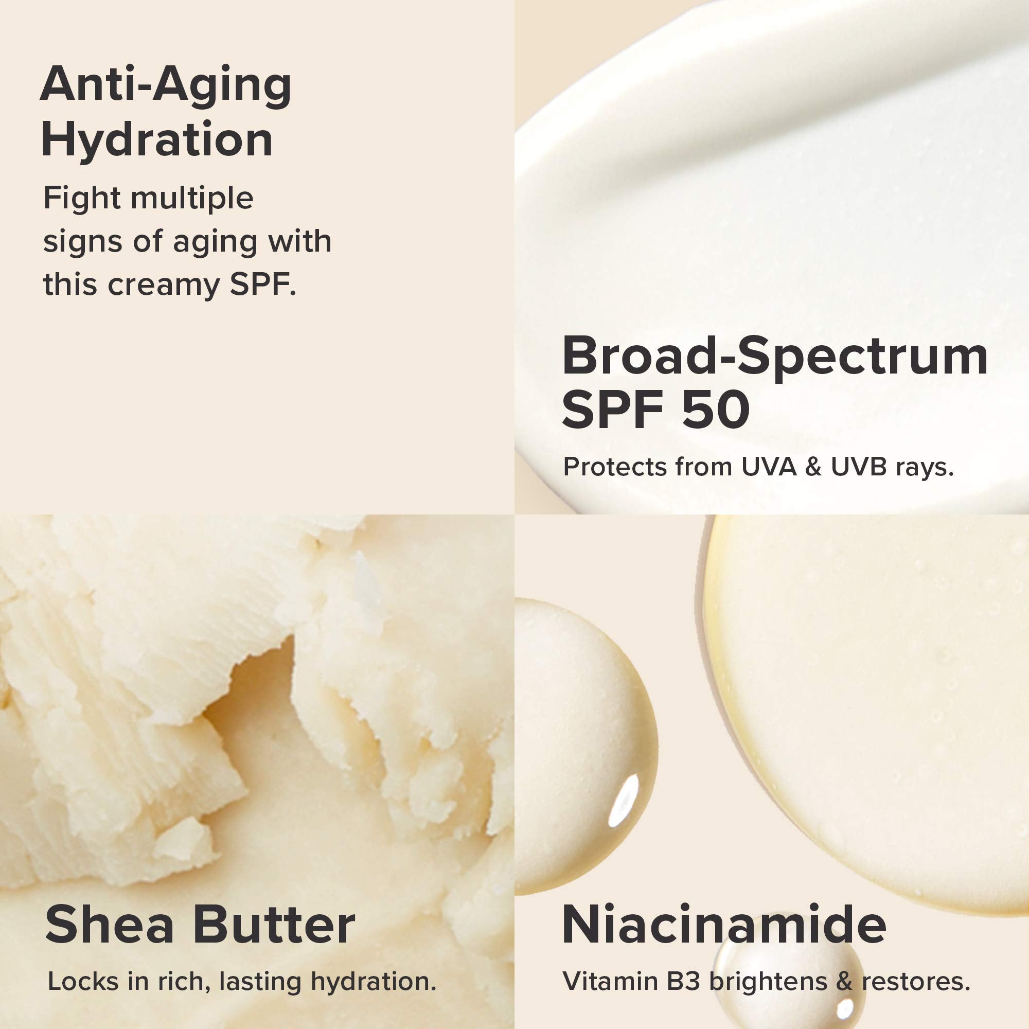 Paula's Choice RESIST SPF 50 with shea butter nourishes daily care.