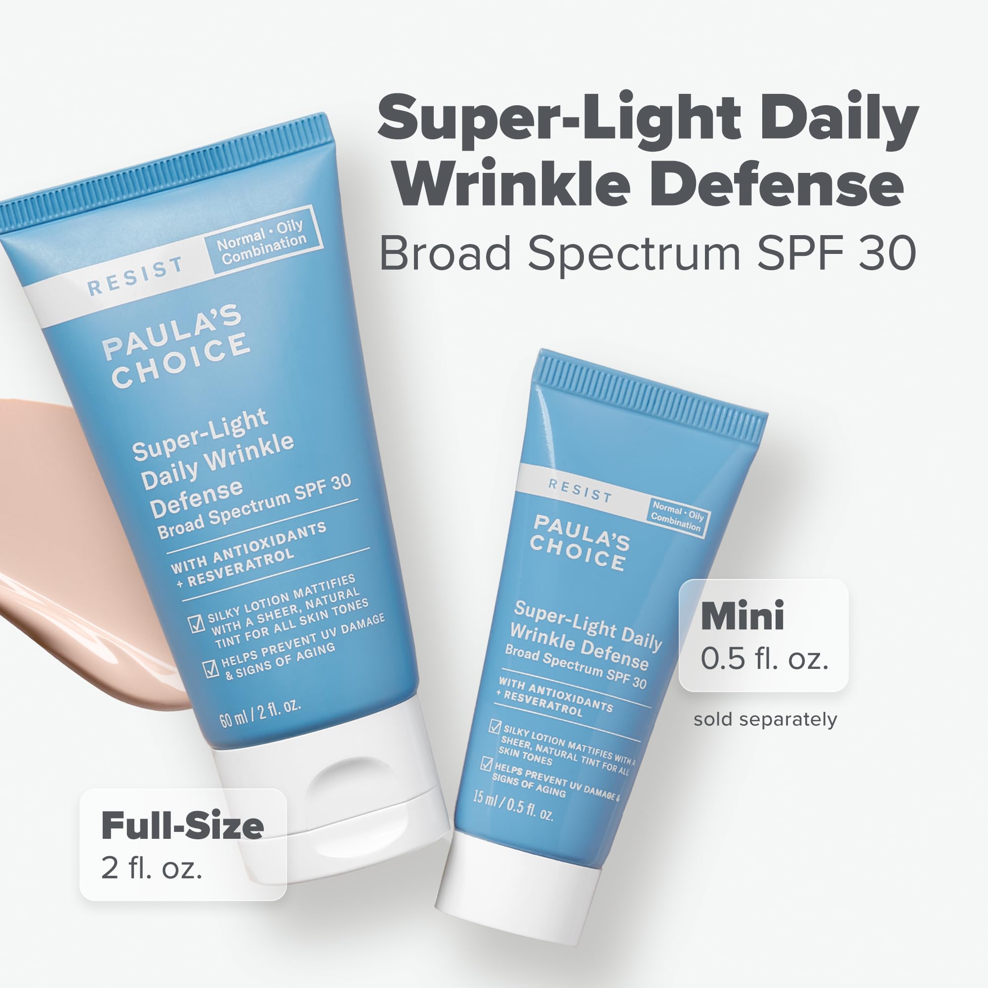 Paula's Choice RESIST SPF 30 on oily skin demonstrates oil control throughout the day.