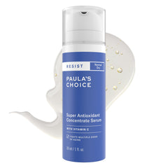 Paula's Choice RESIST serum bottle highlights a hydrating antioxidant formula for dry skin.