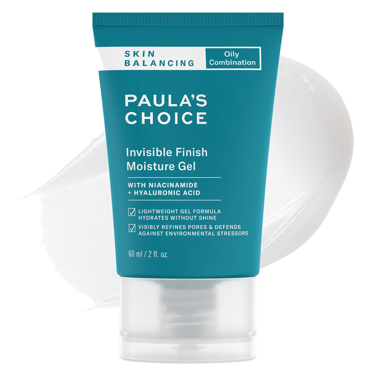 Paula's Choice Skin Balancing Invisible Finish Gel jar delivering oil-free hydration and pore refinement