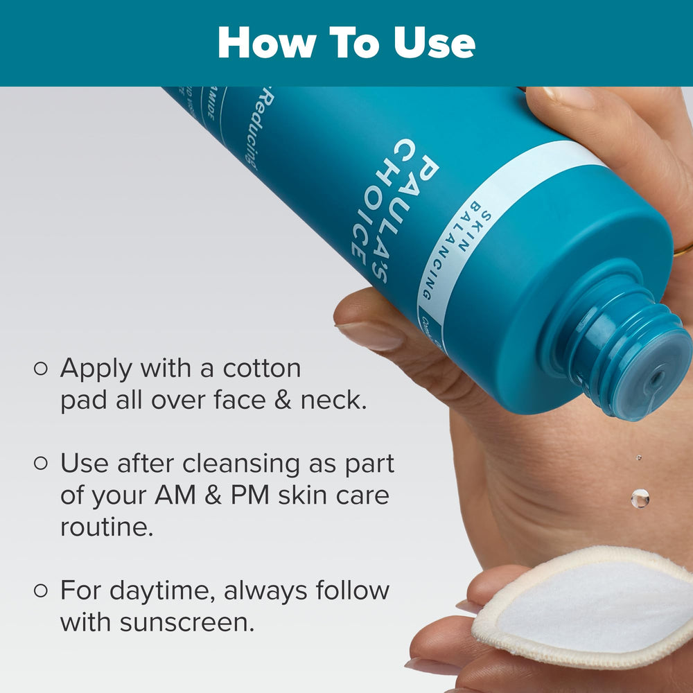 Paula's Choice Skin Balancing Toner liquid texture ready for quick pore refinement