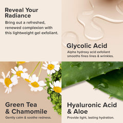Paula's Choice Skin Perfecting 8% AHA Gel Exfoliant label close-up.