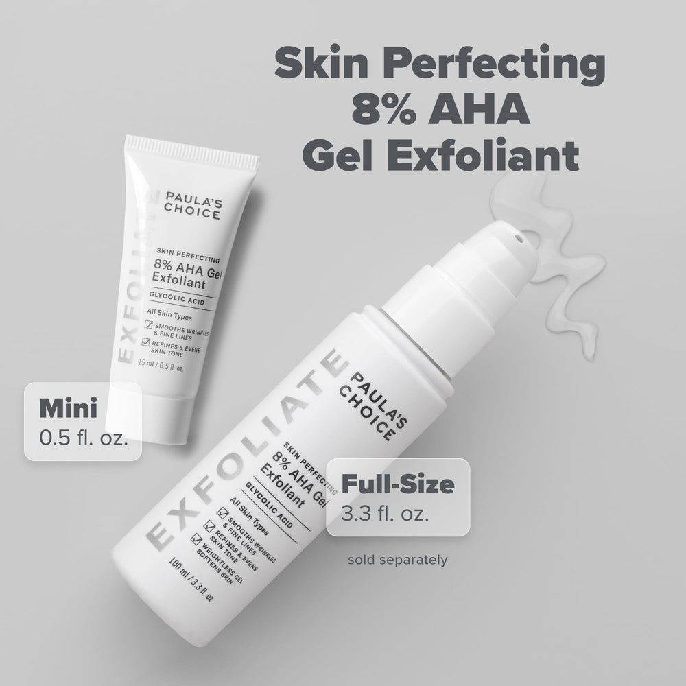 Paula's Choice gel exfoliant evenly absorbed to reveal smoother texture.