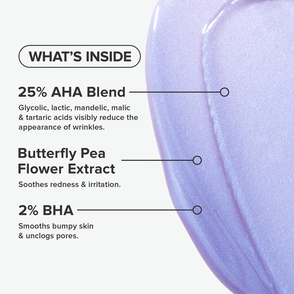 Paula's Choice Skin Perfecting Peel packaging with 25% AHA and 2% BHA