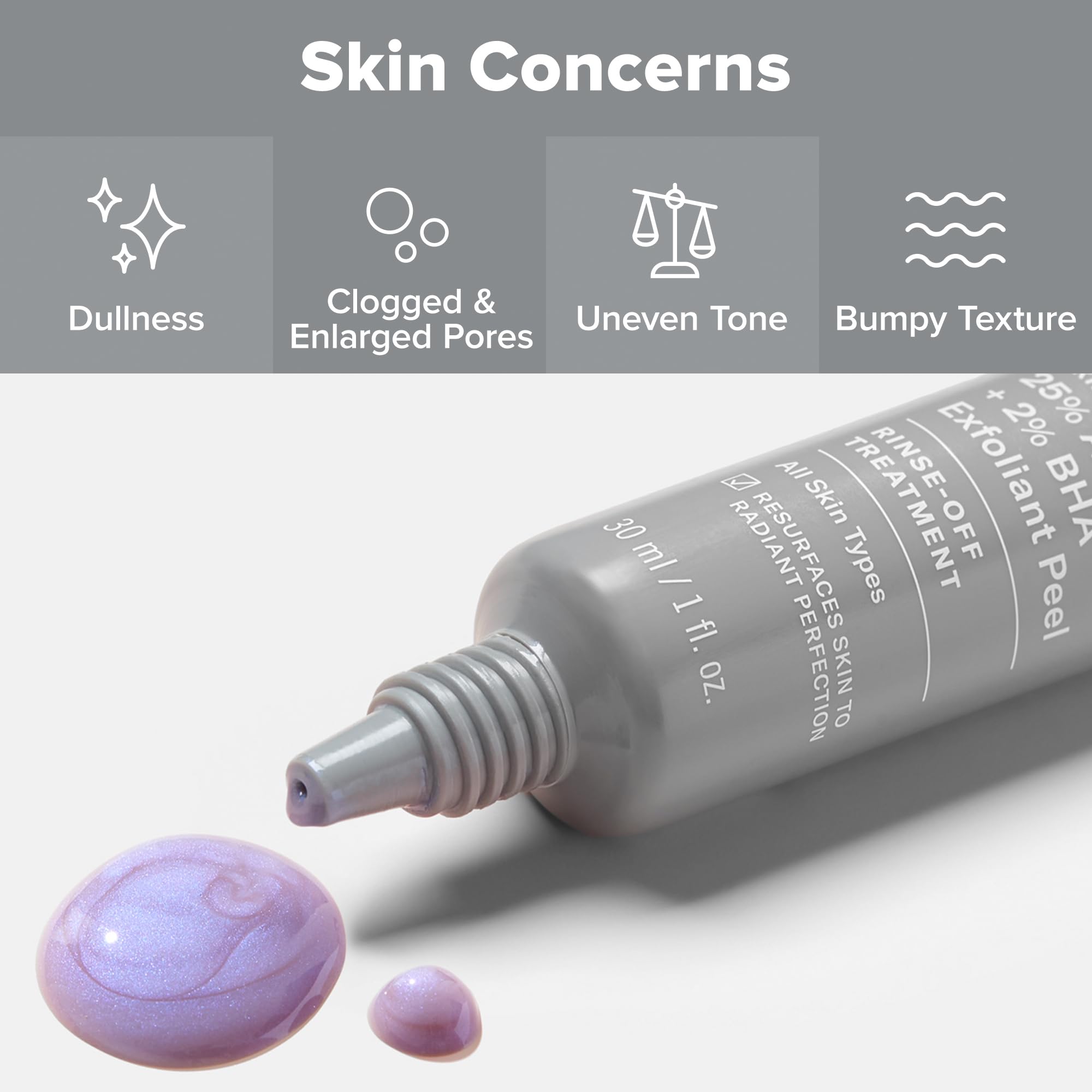 Paula's Choice Skin Perfecting Peel in use rinse-off action