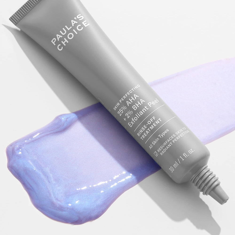 Paula's Choice Skin Perfecting Peel on vanity supporting weekly routine