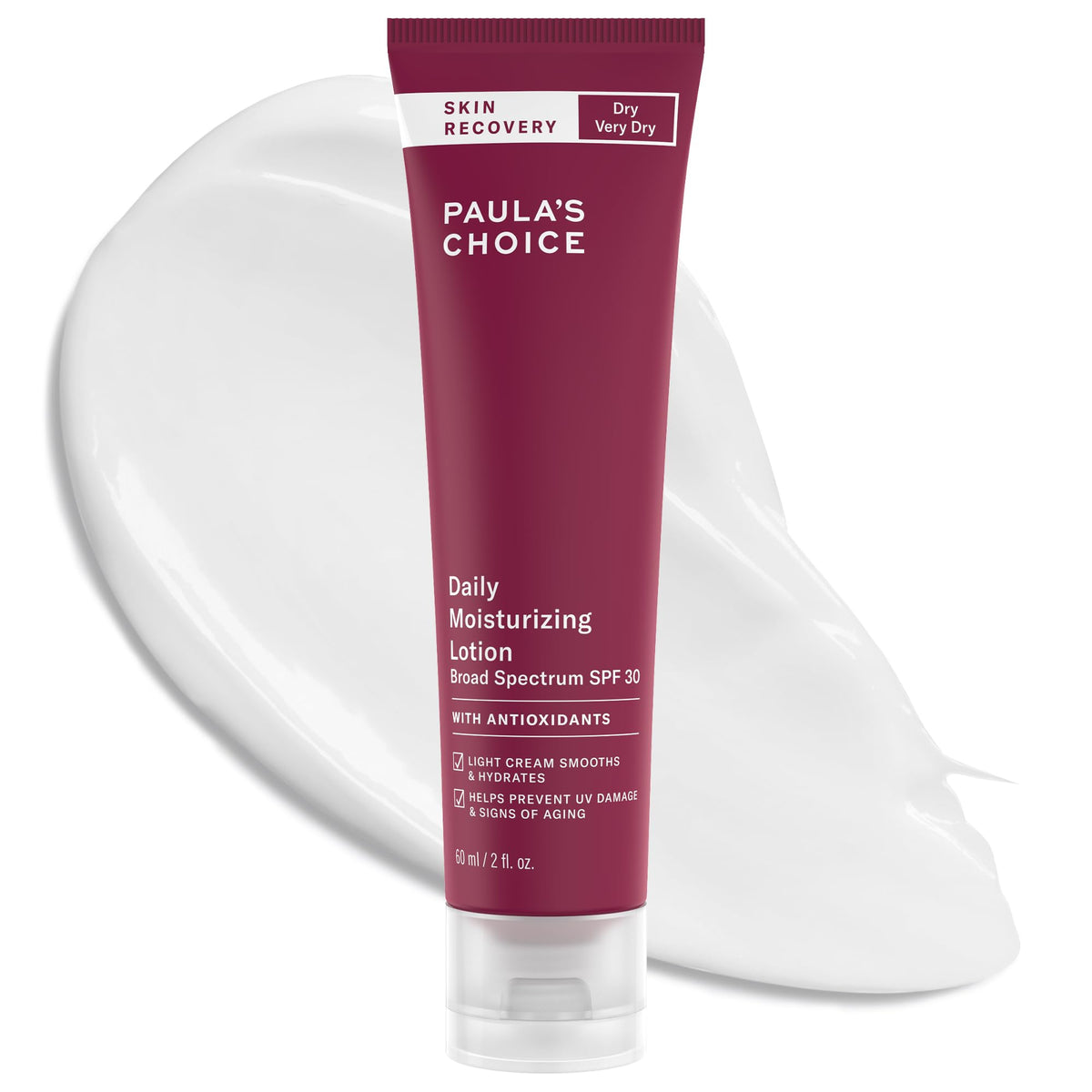 Paula's Choice Skin Recovery SPF 30 bottle on vanity for daily protection.