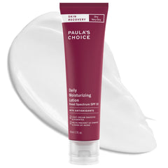 Paula's Choice Skin Recovery SPF 30 bottle on vanity for daily protection.