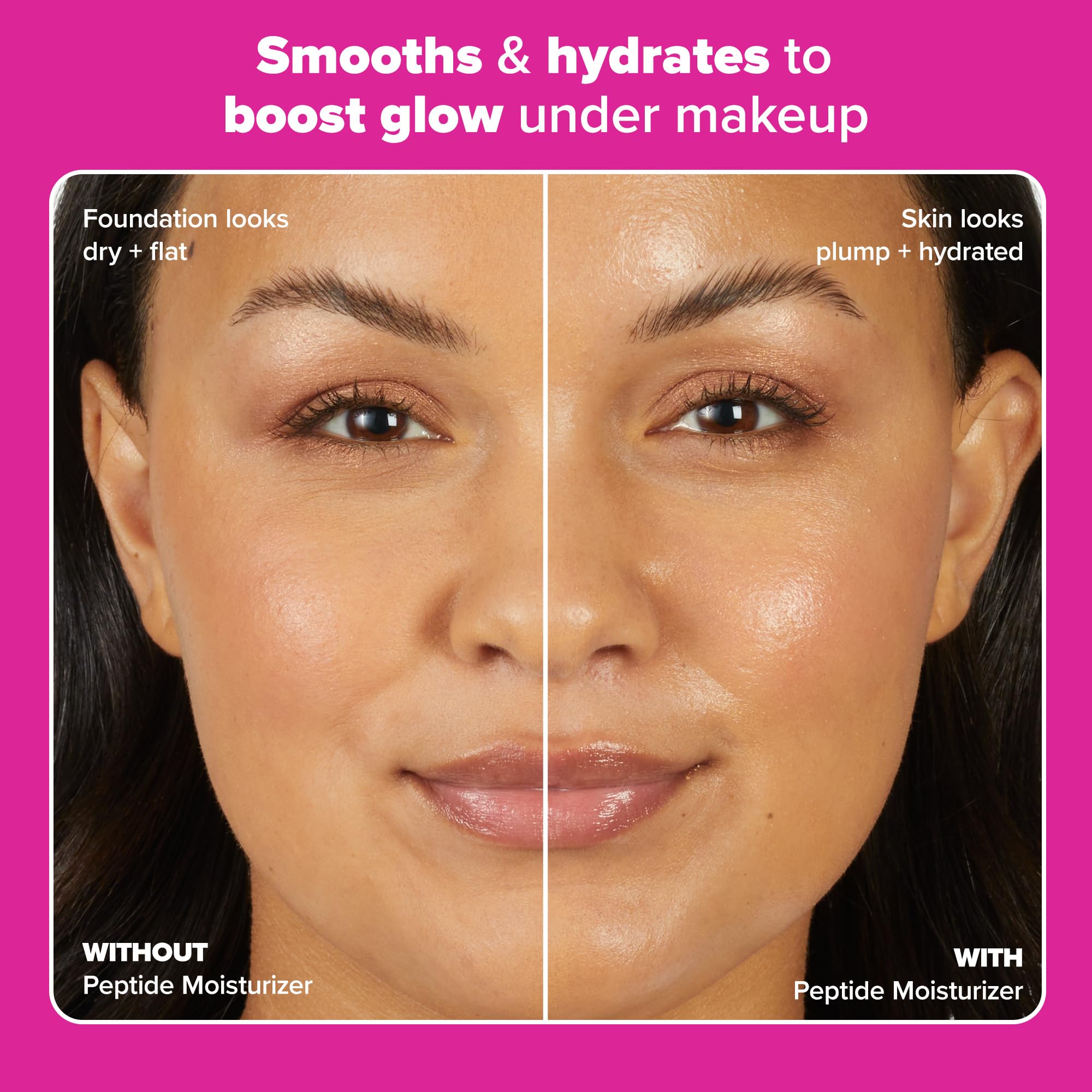 Close-up of peptides and texture indicating smoothing benefits.
