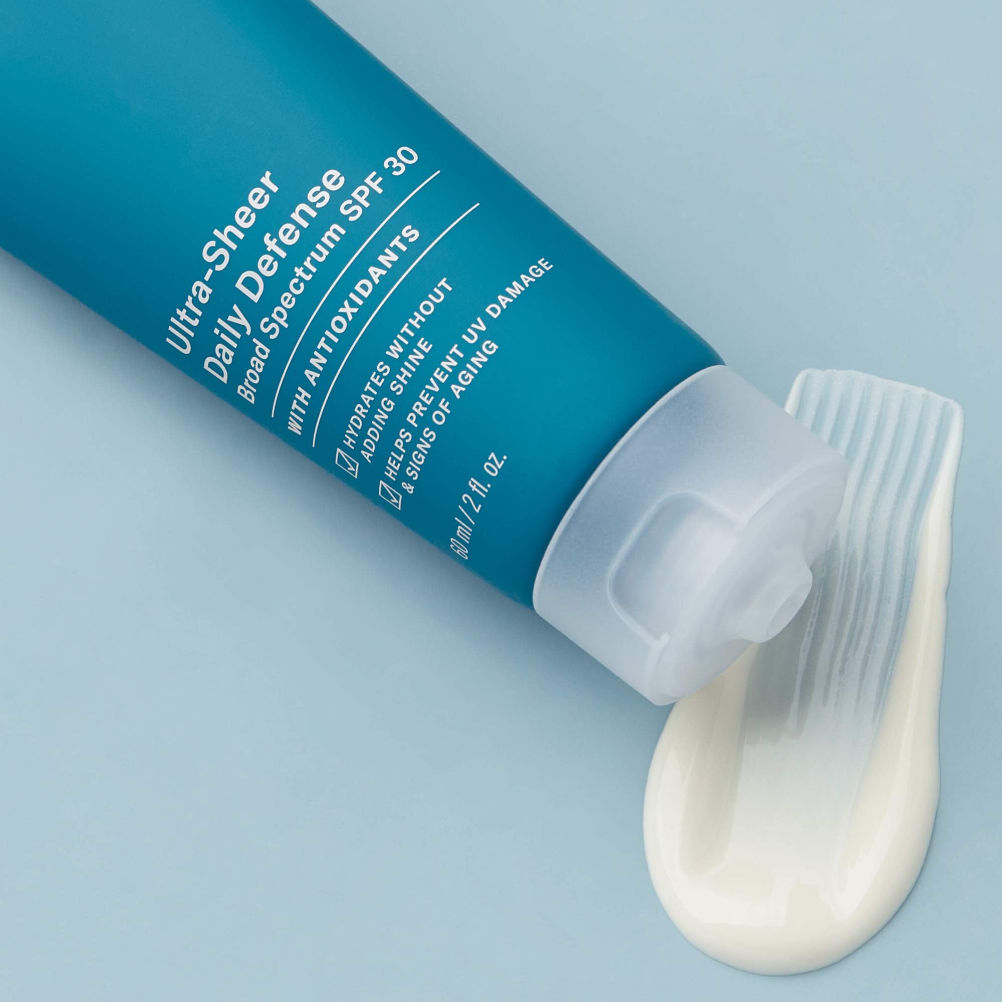 Paula's Choice Ultra-Sheer SPF 30 oil-free moisturizer tube with smooth matte finish.