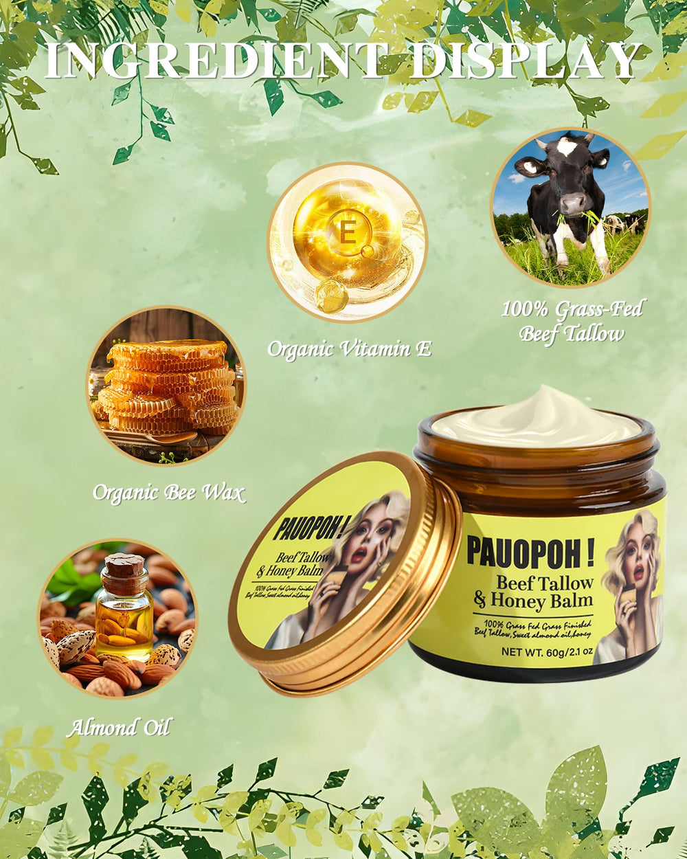 PAUOPOH almond oil ingredient emphasizes non-clogging moisture for pores