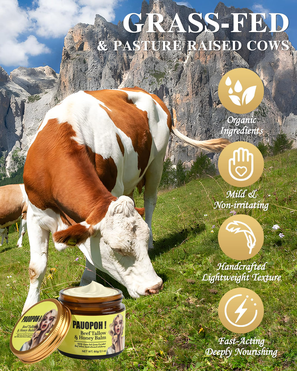 PAUOPOH balm texture with Manuka honey highlights soothing, nourishing properties