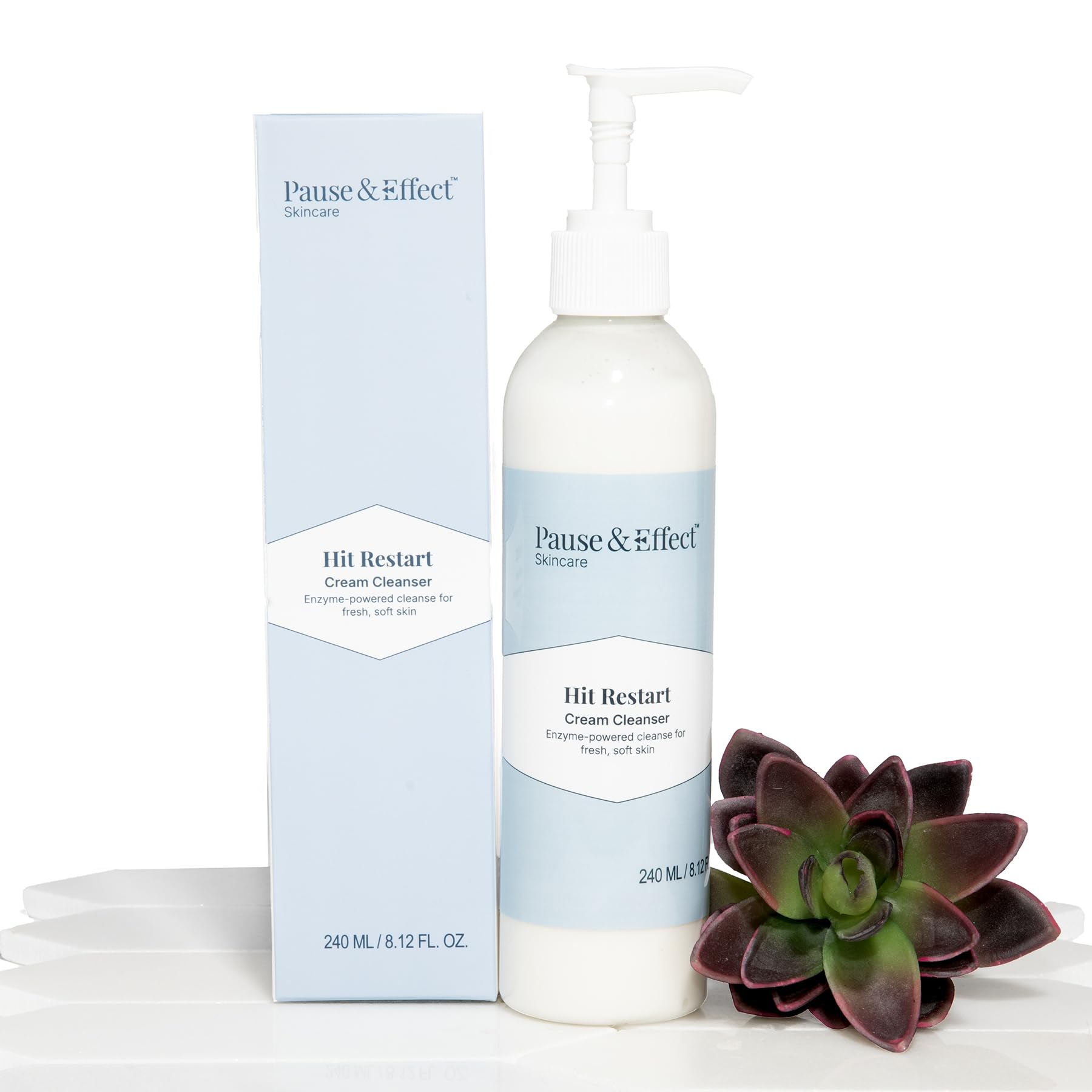 Pause & Effect women-owned USA brand packaging display