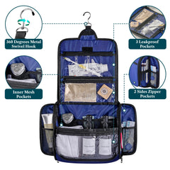 PAVILIA central compartment with mesh pockets keeps bottles organized.