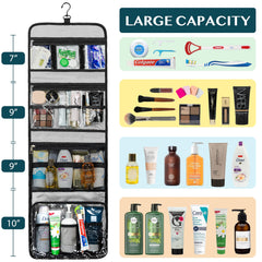 PAVILIA foam-padded makeup bag protects bottles during flights and road trips.